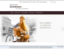 Tablet Screenshot of fahrschuleguenebakan.de